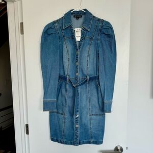 NWT Puff Sleeve Denim Dress